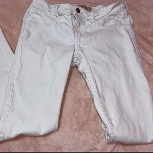 Hollister white skinny jeans